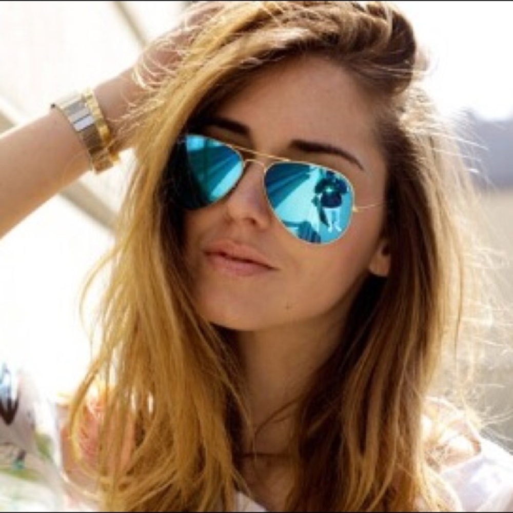 Ray Ban Aviator Flash Lenses Blue
